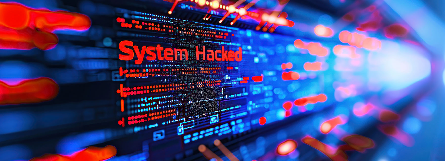 Abstract system hacked background