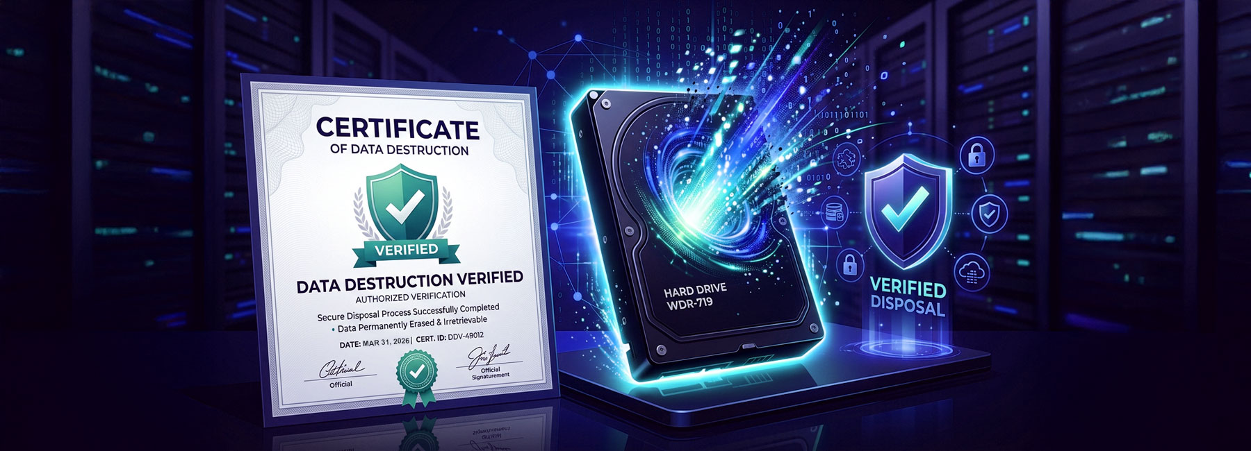 Data destruction certificate is non-negotiable